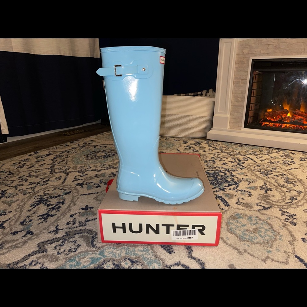 Light Blue Brand New Hunter Rain Boots